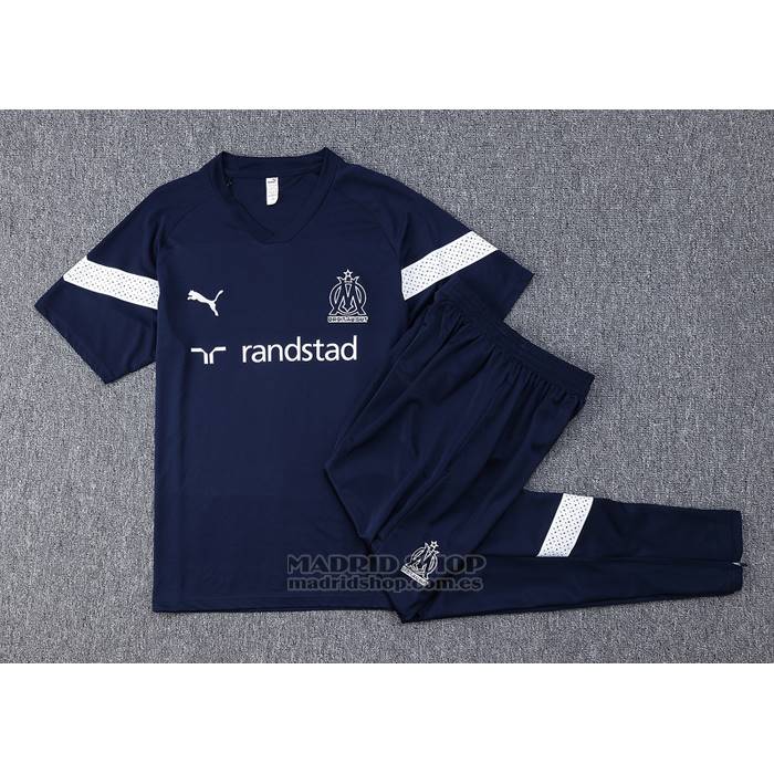 Chandal del Olympique Marsella Manga Corta 2022-2023 Azul